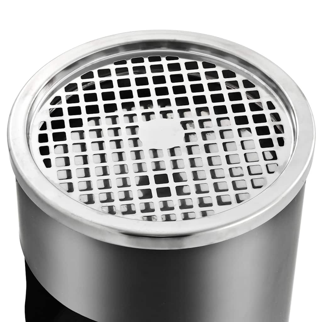 vidaXL Ashtray Dustbin 30 L Steel Grey