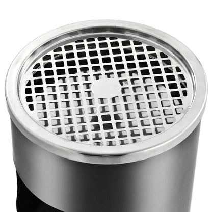 vidaXL Ashtray Dustbin 30 L Steel Grey