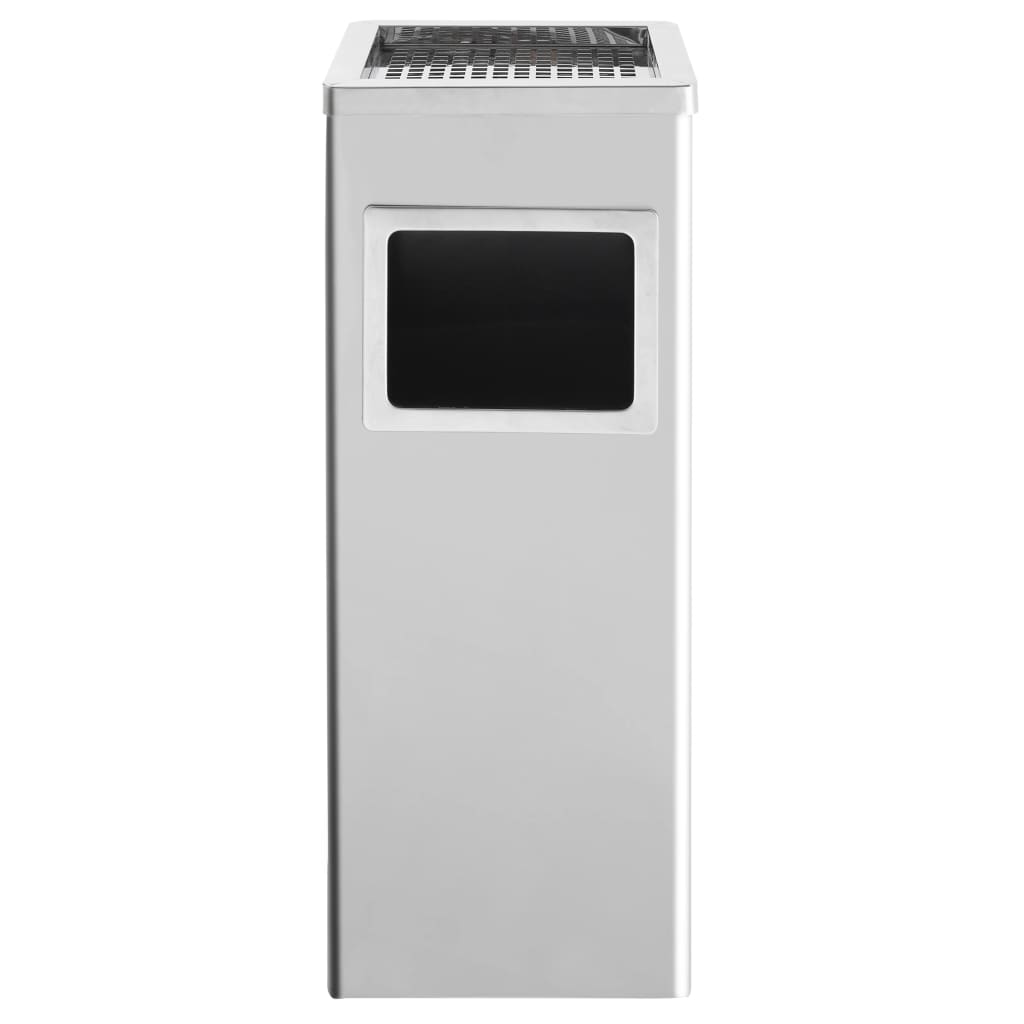 vidaXL Ashtray Dustbin Hotel 36 L Stainless Steel