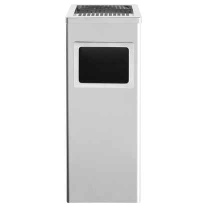vidaXL Ashtray Dustbin Hotel 36 L Stainless Steel