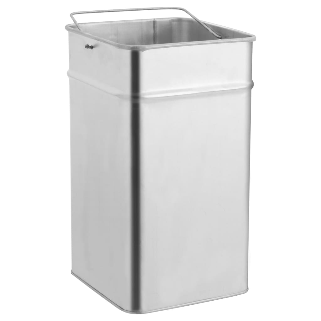 vidaXL Ashtray Dustbin Hotel 36 L Stainless Steel