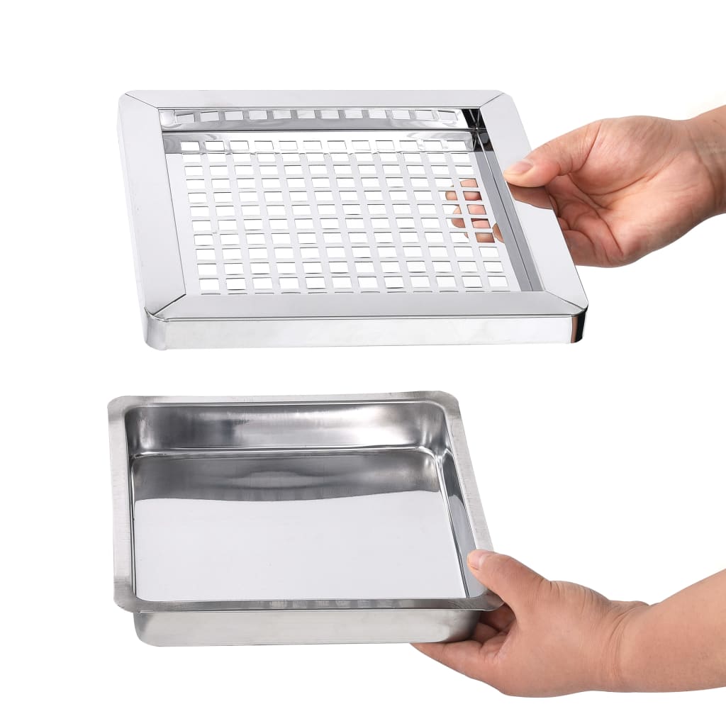 vidaXL Ashtray Dustbin Hotel 36 L Stainless Steel