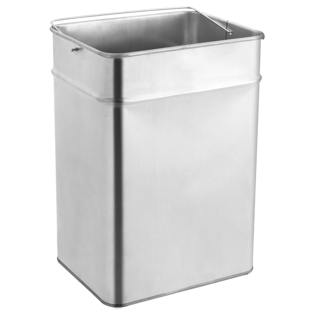 vidaXL Ashtray Dustbin Hotel 45 L Steel Black