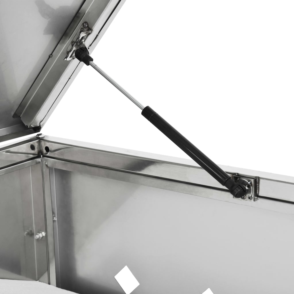 vidaXL Single Wheelie Bin Shed 240 L Stainless Steel