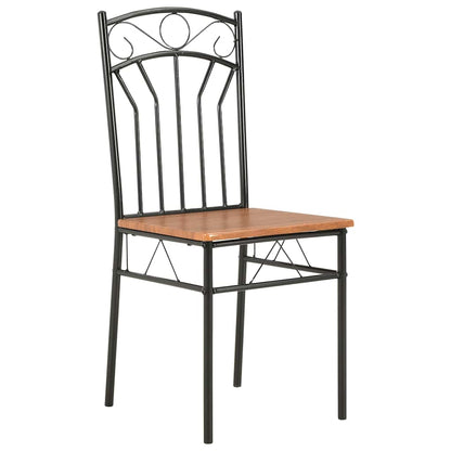 vidaXL Dining Chairs 2 pcs Brown MDF