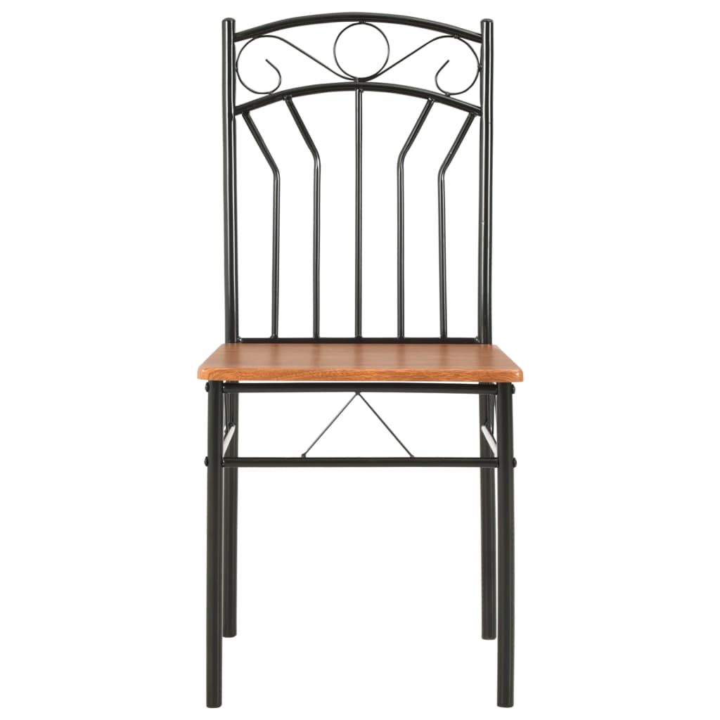 vidaXL Dining Chairs 2 pcs Brown MDF