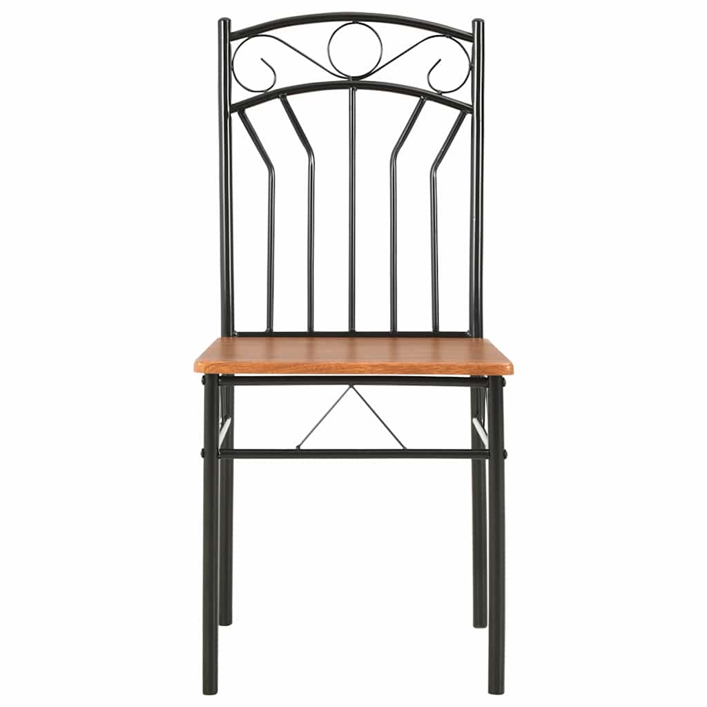 vidaXL Dining Chairs 2 pcs Brown MDF