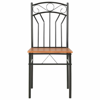 vidaXL Dining Chairs 2 pcs Brown MDF