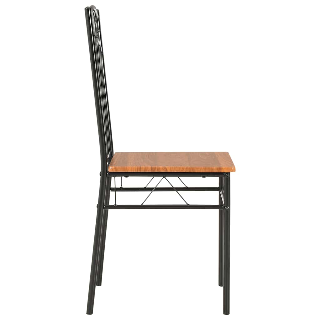 vidaXL Dining Chairs 2 pcs Brown MDF