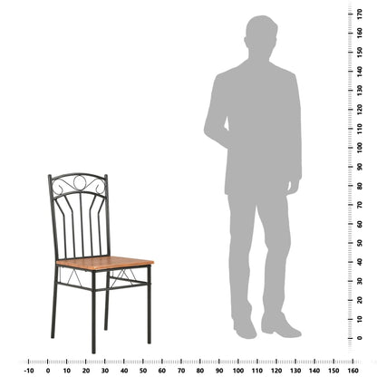 vidaXL Dining Chairs 2 pcs Brown MDF