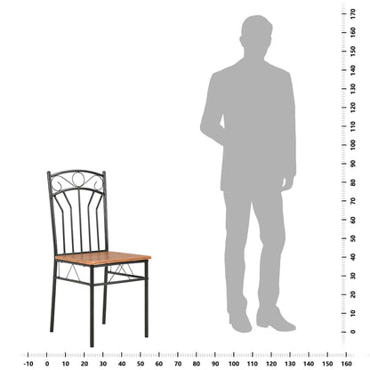 vidaXL Dining Chairs 2 pcs Brown MDF
