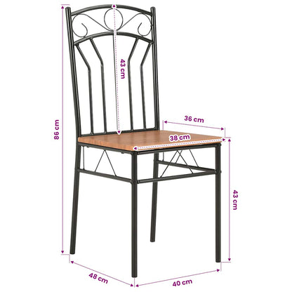 vidaXL Dining Chairs 2 pcs Brown MDF