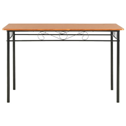 vidaXL 7 Piece Dining Set MDF and Steel Brown