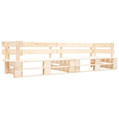 vidaXL Pallet Bench | Natural Wood | Impregnated pinewood | 220 cm | Durable