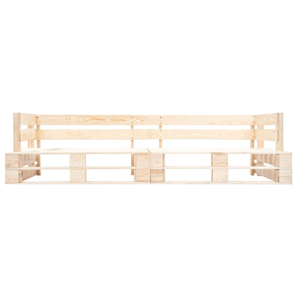 vidaXL Pallet Bench | Natural Wood | Impregnated pinewood | 220 cm | Durable