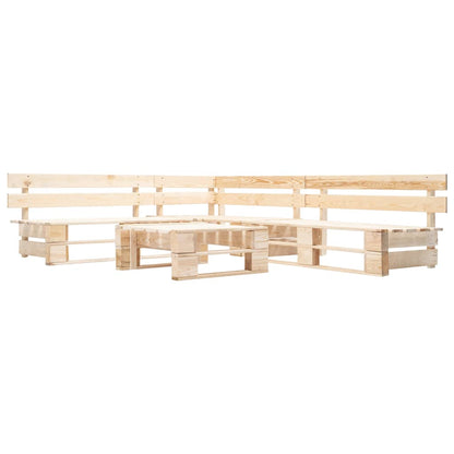 vidaXL Garden Lounge Set | Natural wood | Impregnated pinewood | Large | Modular