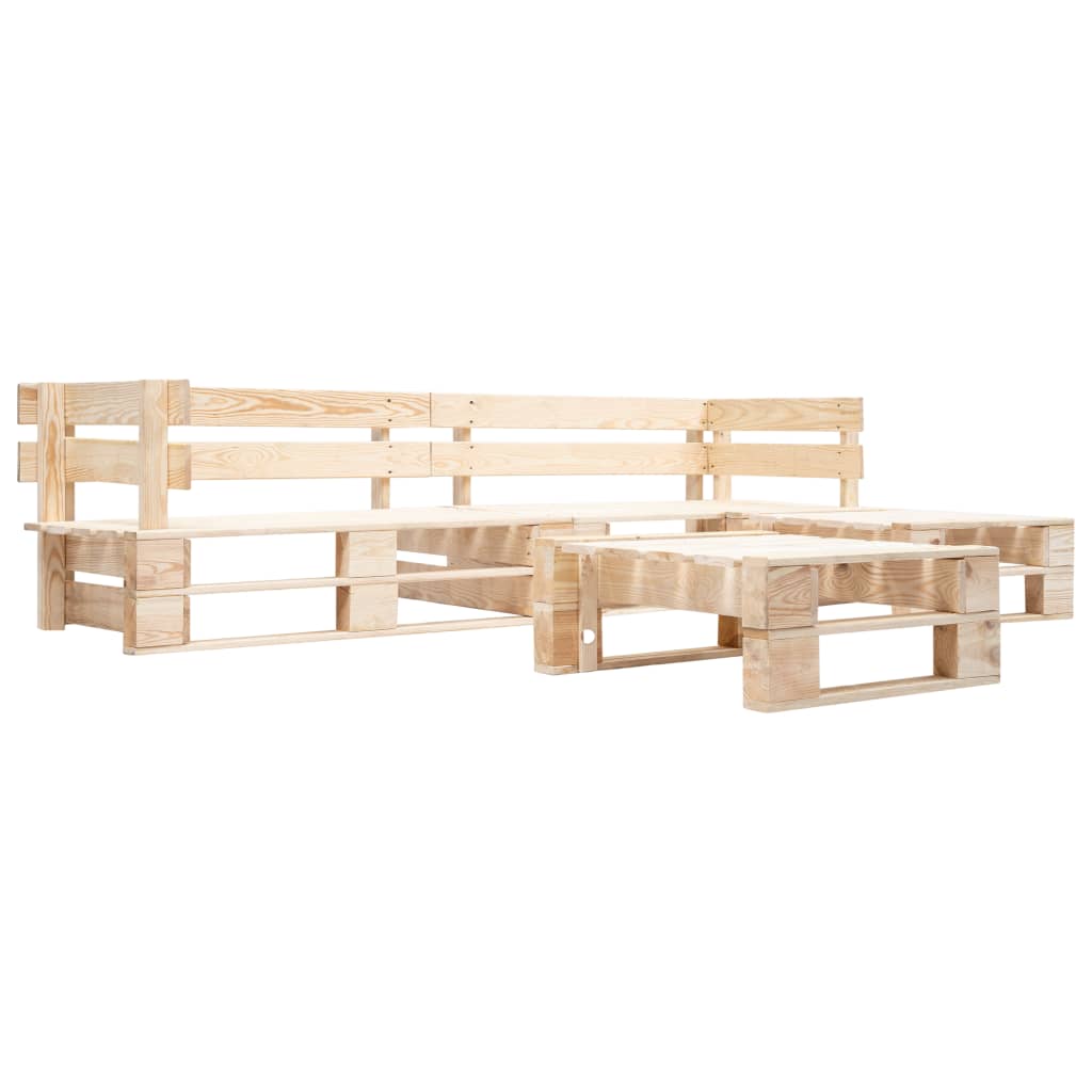 vidaXL Garden Lounge Set | Natural wood colour | Impregnated pinewood | Large