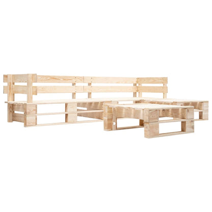 vidaXL Garden Lounge Set | Natural wood colour | Impregnated pinewood | Large