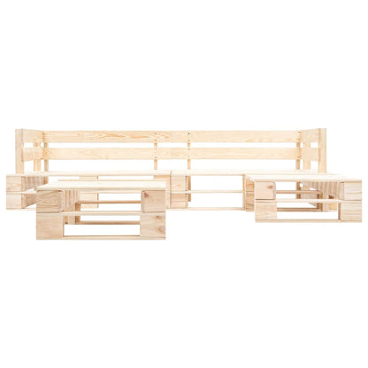 vidaXL Garden Lounge Set | Natural wood colour | Impregnated pinewood | Large