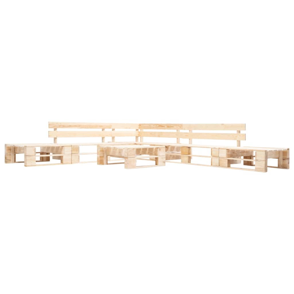 vidaXL Garden Lounge Set | Natural Wood | Impregnated Pinewood | 6 Piece Set