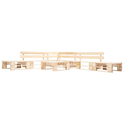 vidaXL Garden Lounge Set | Natural Wood | Impregnated Pinewood | 6 Piece Set