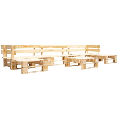 vidaXL Garden Lounge Set | Natural wood colour | Impregnated pinewood | Large