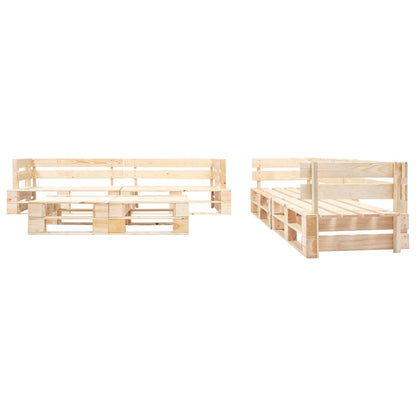 vidaXL Garden Lounge Set | Natural wood shade | Treated pinewood | Large