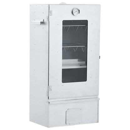 46528 vidaXL BBQ Oven Smoker with 1kg Wood Chips 44,5x29x83 cm