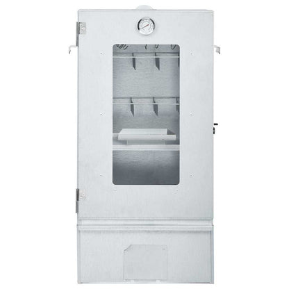 46528 vidaXL BBQ Oven Smoker with 1kg Wood Chips 44,5x29x83 cm