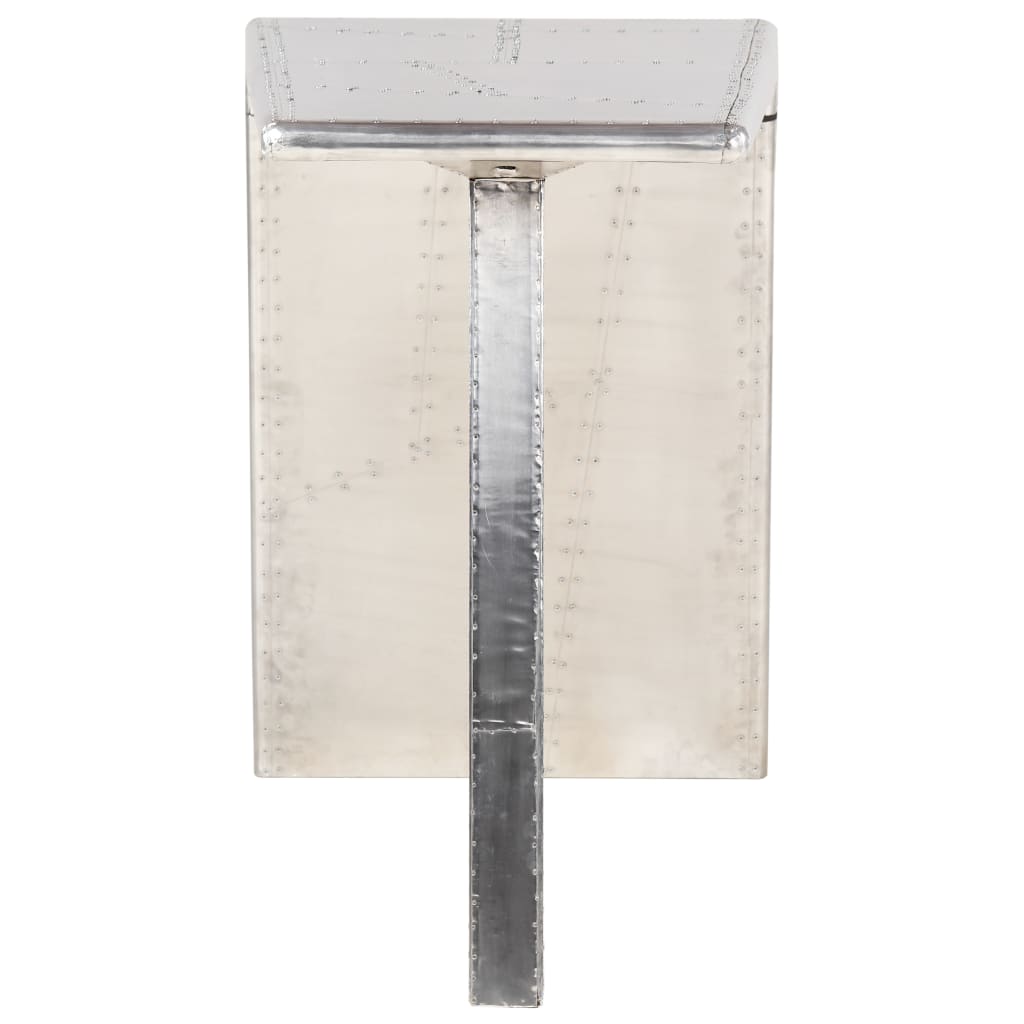 vidaXL Aviator Desk Silver 112x50x76 cm Metal