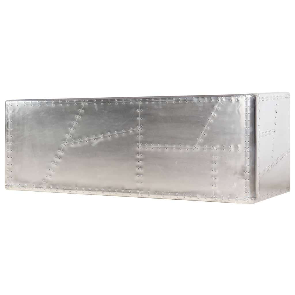 vidaXL Aviator Desk Silver 112x50x76 cm Metal