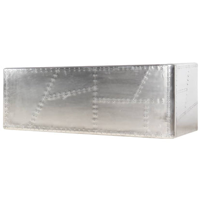vidaXL Aviator Desk Silver 112x50x76 cm Metal