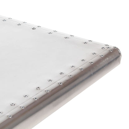 vidaXL Aviator Desk Silver 112x50x76 cm Metal
