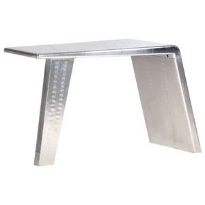 vidaXL Aviator Desk Silver 112x50x76 cm Metal