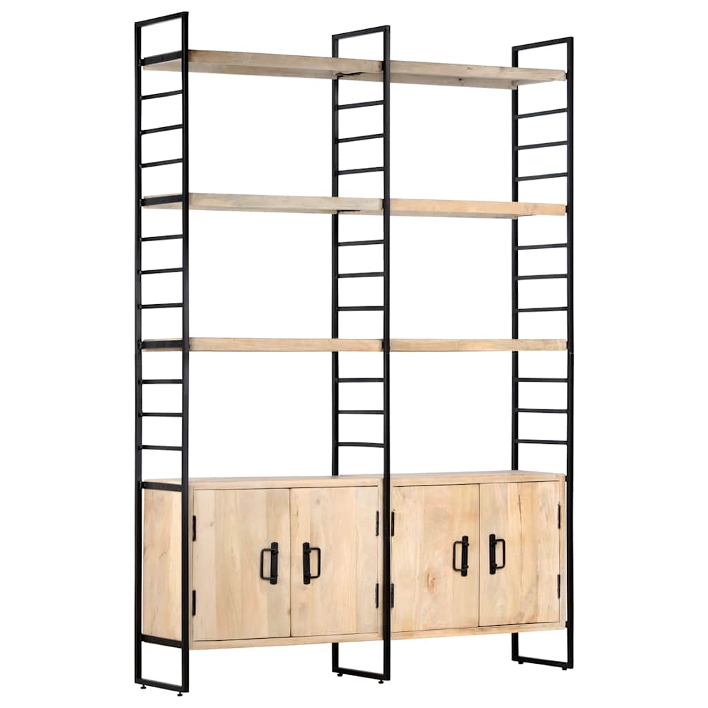 vidaXL 4-Tier Bookcase 124x30x180 cm Solid Mango Wood