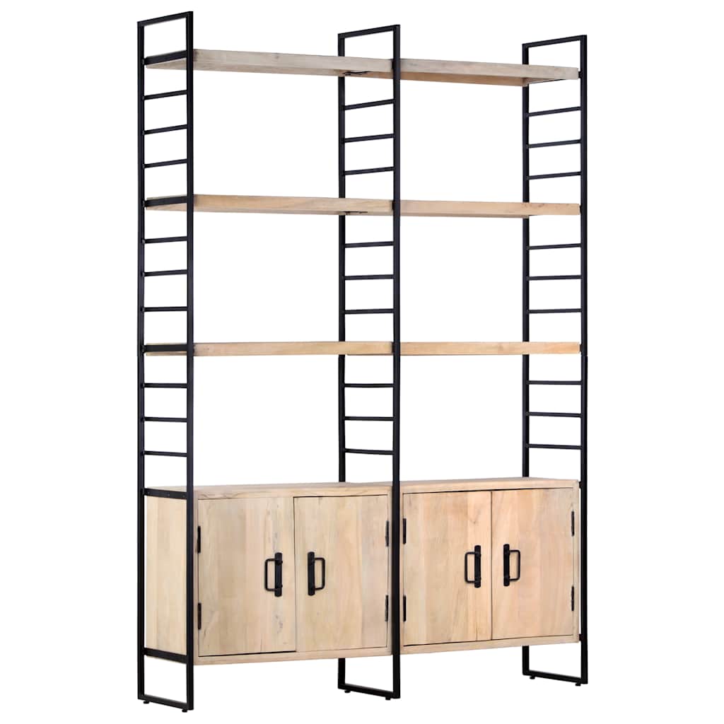 vidaXL 4-Tier Bookcase 124x30x180 cm Solid Mango Wood
