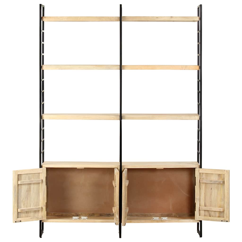 vidaXL 4-Tier Bookcase 124x30x180 cm Solid Mango Wood