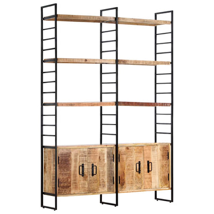 vidaXL 4-Tier Bookcase 124x30x180 cm Rough Mango Wood