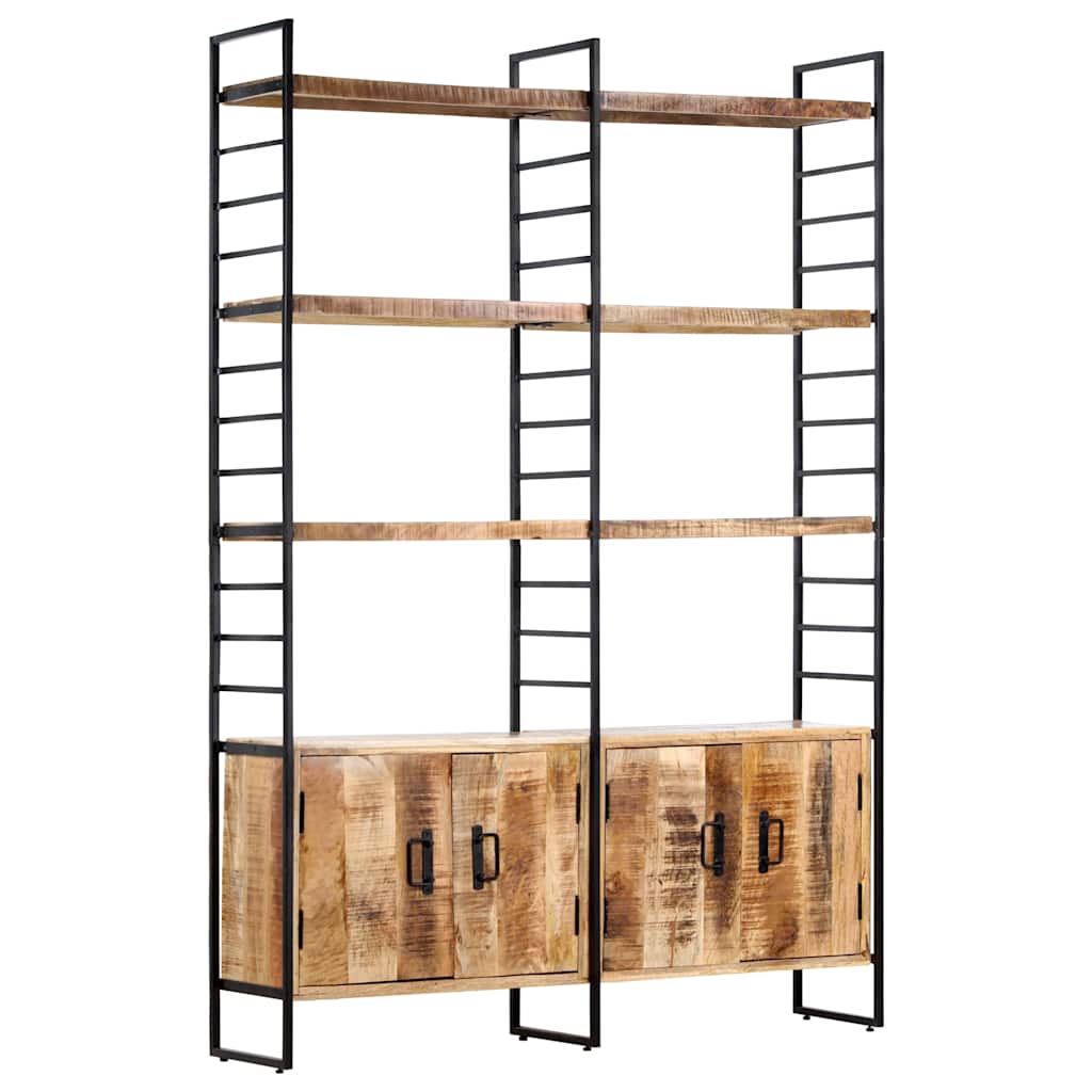 vidaXL 4-Tier Bookcase 124x30x180 cm Rough Mango Wood