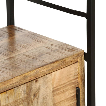 vidaXL 4-Tier Bookcase 124x30x180 cm Rough Mango Wood
