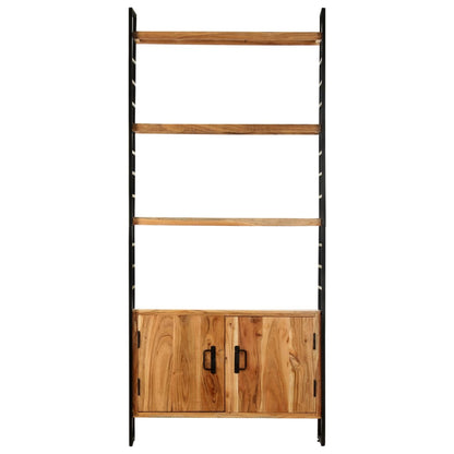 vidaXL 4-Tier Bookcase 80x30x180 cm Solid Acacia Wood