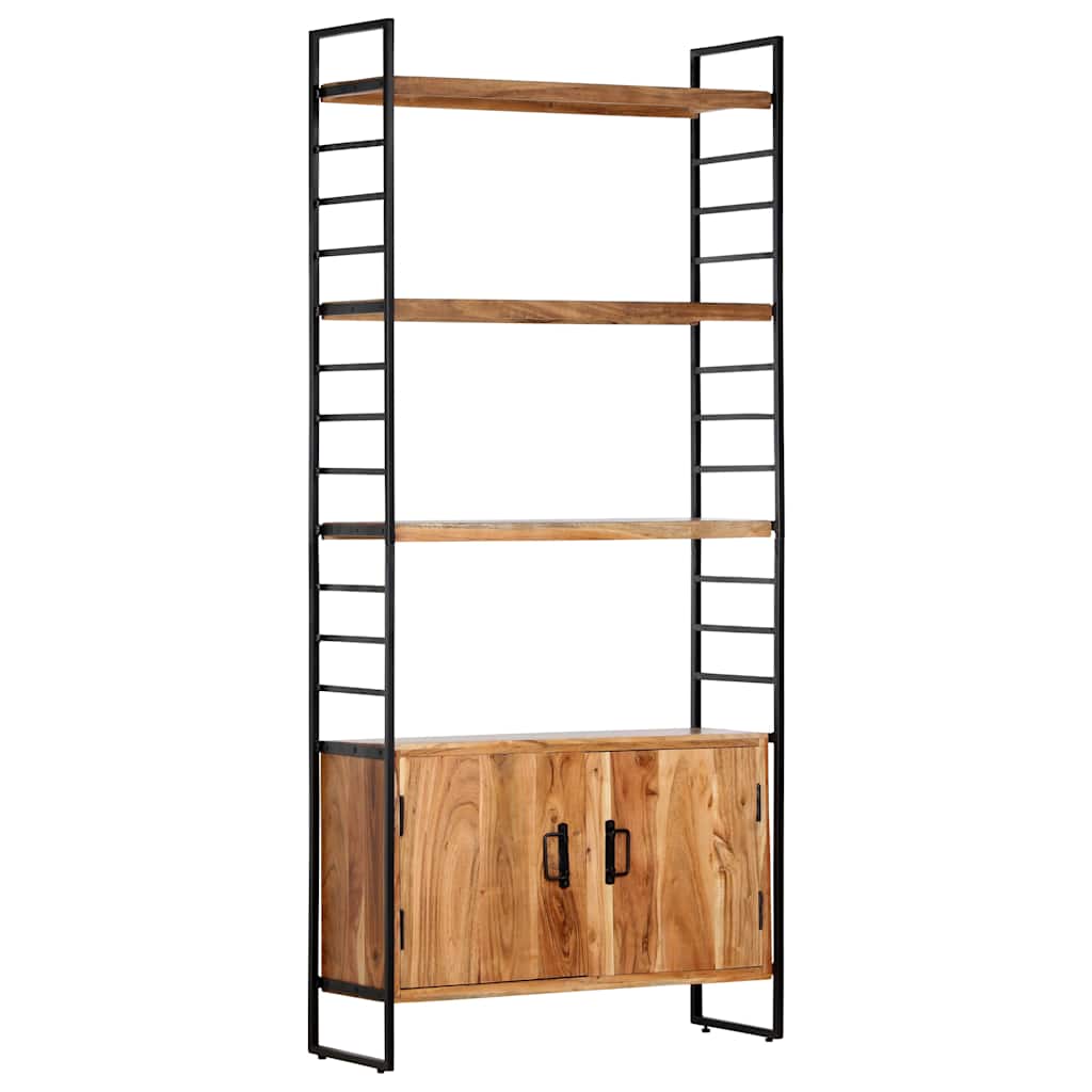vidaXL 4-Tier Bookcase 80x30x180 cm Solid Acacia Wood