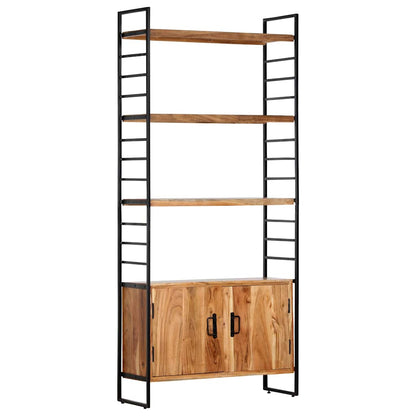 vidaXL 4-Tier Bookcase 80x30x180 cm Solid Acacia Wood