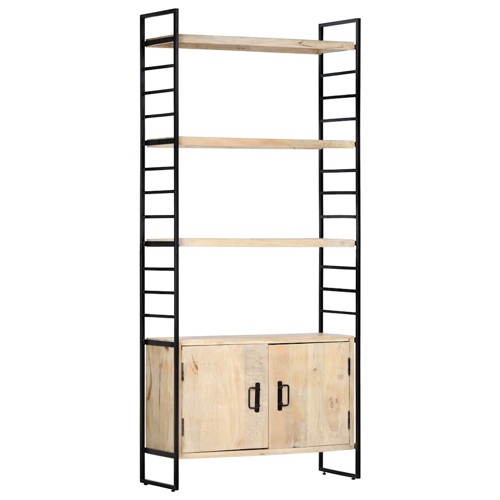 vidaXL 4-Tier Bookcase 80x30x180 cm Solid Mango Wood