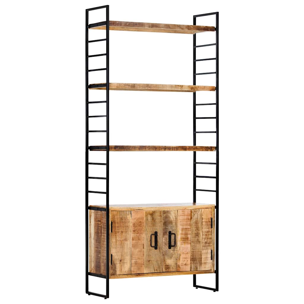 vidaXL 4-Tier Bookcase 80x30x180 cm Rough Mango Wood