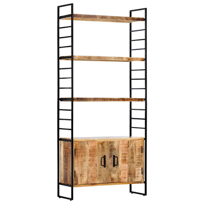 vidaXL 4-Tier Bookcase 80x30x180 cm Rough Mango Wood
