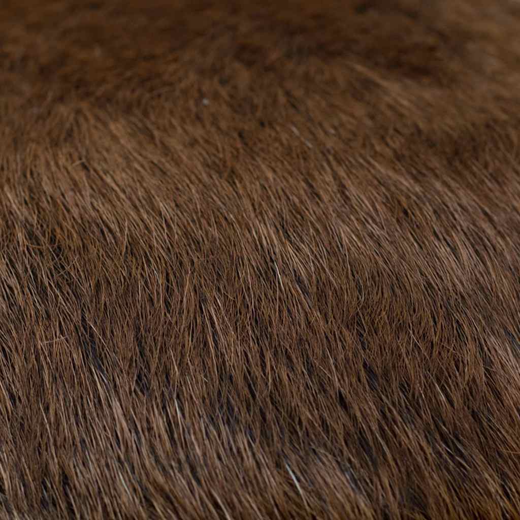 285206 vidaXL Stool Goatskin Leather and Solid Teak Wood