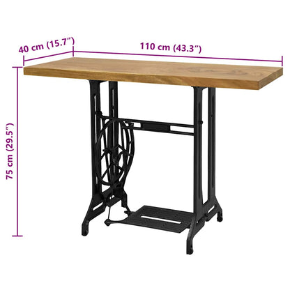 vidaXL Sewing Machine Console Table 110x40x75 cm