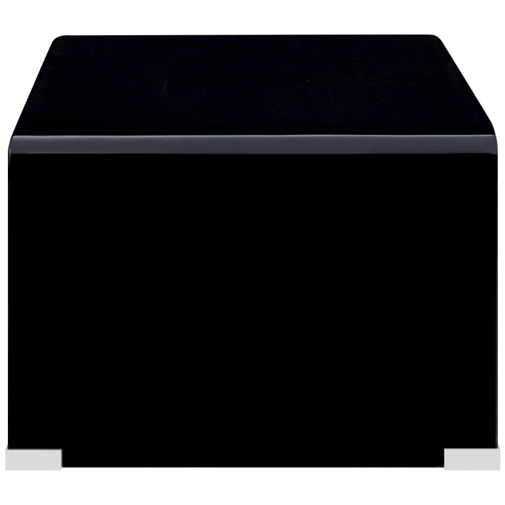 vidaXL Coffee Table Black 98x45x31 cm Tempered Glass
