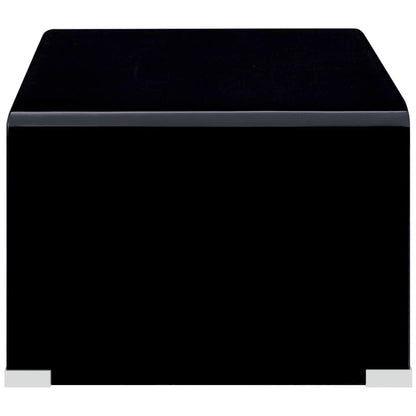 vidaXL Coffee Table Black 98x45x31 cm Tempered Glass